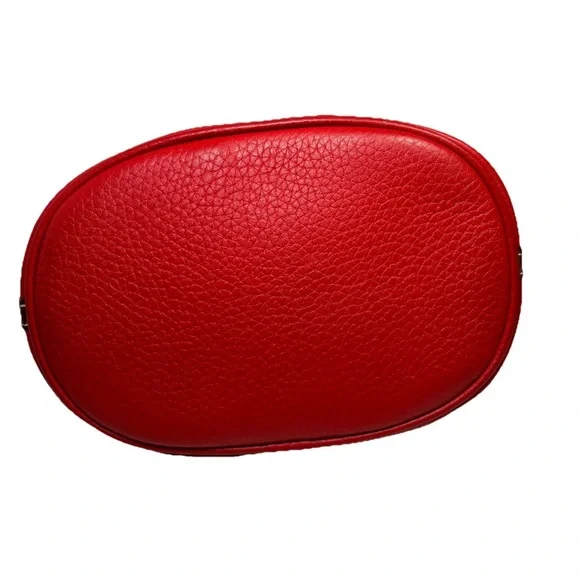 Y2K Dooney & Bourke Medium Red Pebbled Leather Bucket Bag / Tote Bag - Picture 6 of 13